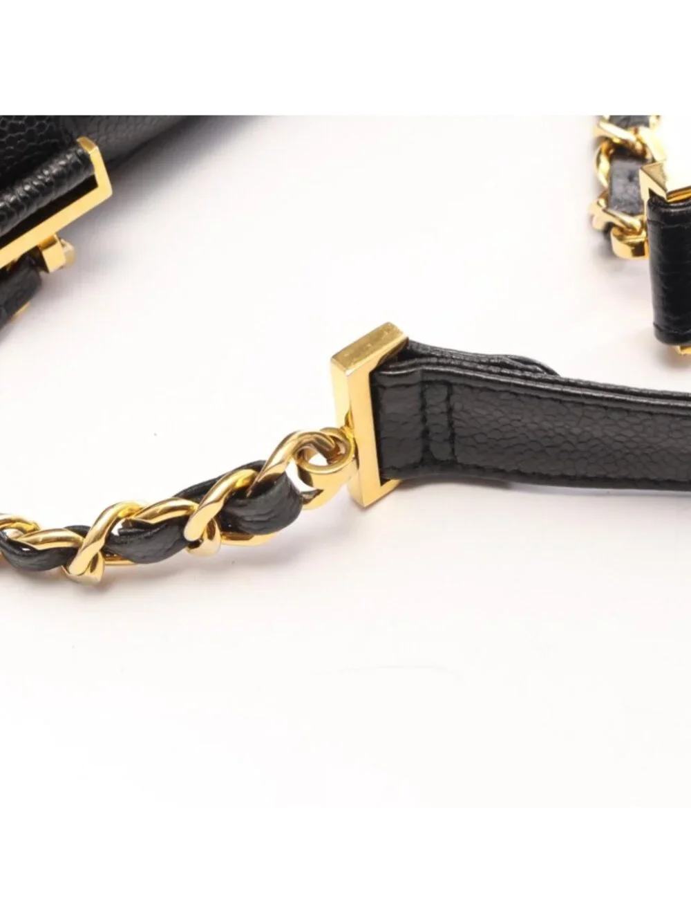 Chanel Backpack CC Logo Black Caviar Leather